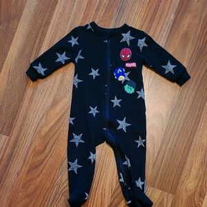 🍼Marvel Infant Sleeper - Black with Gray Stars